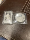 Two Lady of Liberty, PAMP Suisse   1 oz .999 Fine Silver Round And Silver Bar