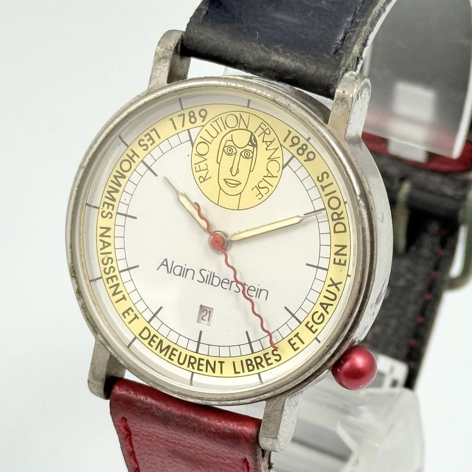 RELOJ DE CUARZO ALAIN SILVERSTEIN REVOLUCIÓN FRANCESA 200 ANIVERSARIO HOMBRE VINTAGE Foto 4 de 4