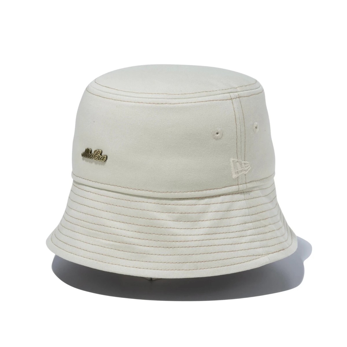 New Era Bucket 01 Metal Logo Unisex 2 Colors Ivory Black 3 New Era Bucket 01 Metal Logo Unisex 2 Colors Ivory Black 3