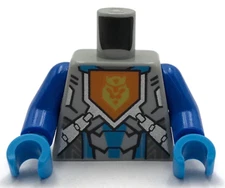Lego New Light Bluish Gray Minifig Torso Nexo Knights Armor Castle Next Knight