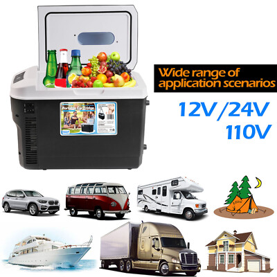 16QT 12 24V Console Fridge Freezer Portable Travel Camping Home Car Truck Cooler