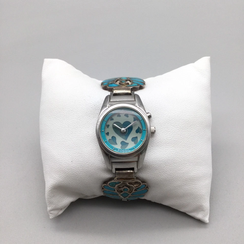 Reloj Fossil Big Tic Mujer ES-1130 24mm Firmado Banda Nativa Americana Batería Nueva Foto 2 de 4