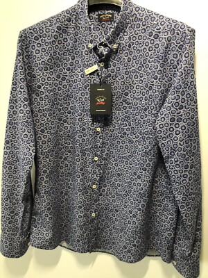 Chemise Paul & Shark Yachting - Neuf Avec étiquettes, Taille L (42), 100% Coton, Motif Paisley
