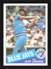 1985 Topps Baseball Cliff Johnson #568 Toronto Blue Jays