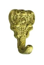 Zierhaken Nr. 1  Wandhaken 4 stück Messing mit Stahlnägel Messingkopf Wandhaken