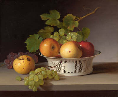 Fruit Still Life with Chinese Export Basket by James Peale Art Print