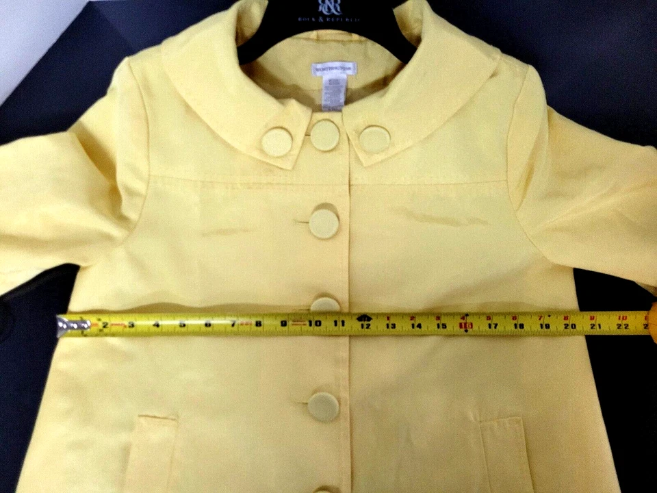 Worthington Amarillo Brillante Oversize Botón Ropa Exterior Chaqueta Mujer Grande De Colección  Foto 2 de 4