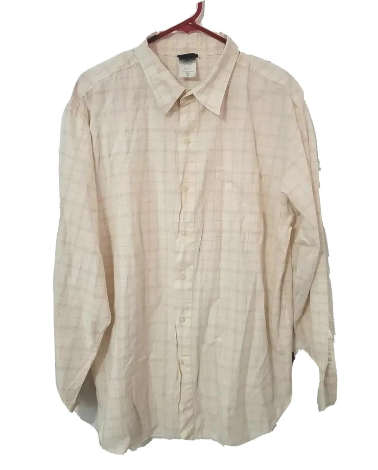 Camisa PATAGONIA Manga Larga Patrón de Cuadros Cruzado Algodón Orgánico HOMBRE XL   Foto 3 de 4