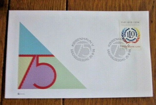 DENMARK ILO INTERNATIONAL LABOR ORGANIZAITON 75TH ANNIVERSARY #1011 1994 FDC