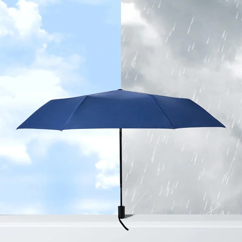 Fully Automatic Three-fold 8 Ribs Sunshade Anti-UV Protection Rain Umbrella New - Picture 4 of 12