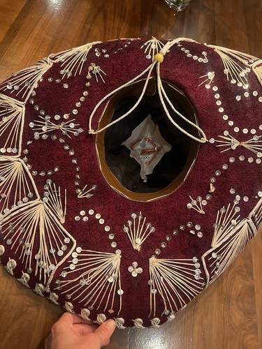 Vintage Pigalle XXXXX Purple/Silver Decorative Mariachi Sombrero 16" - Picture 3 of 6