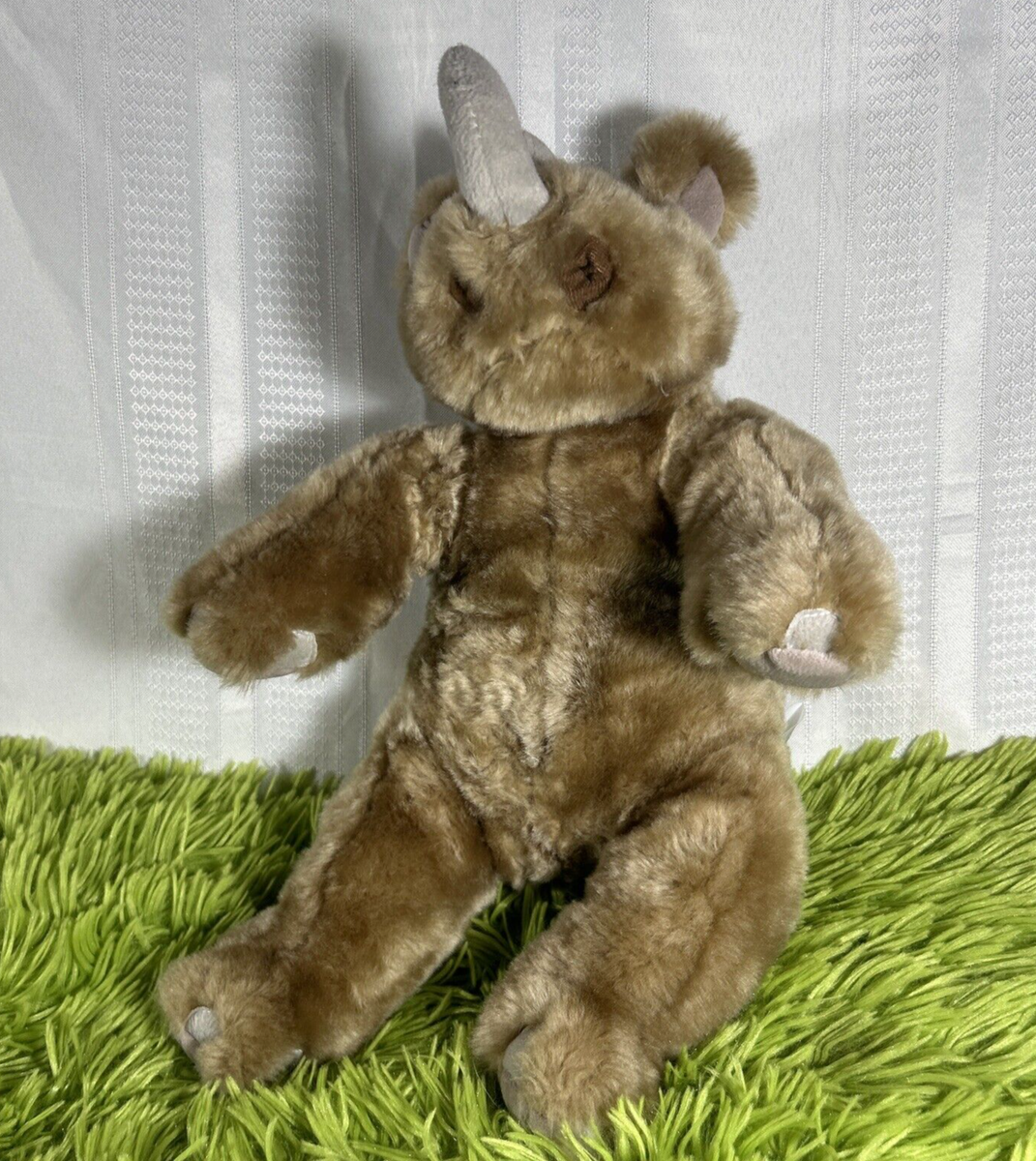 Vtg 2000 Wacky Bear Factory Plush rhinoceros stuffed animal toy