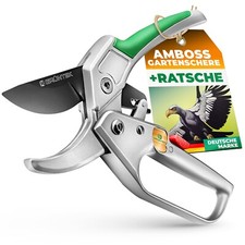 GRÜNTEK Gartenschere KONDOR 200 mm, Ø20 mm, automatisch zugeschaltete Ratsche