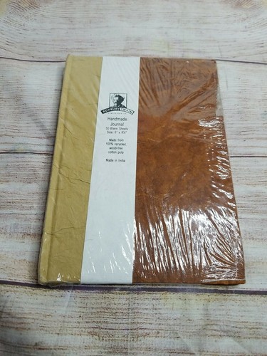 Nuevo con etiquetas Roxbury Twain Diario Hecho a Mano Tapa Rígida 100% Madera Reciclada Pulpa de Algodón Libre - Imagen 12 de 12