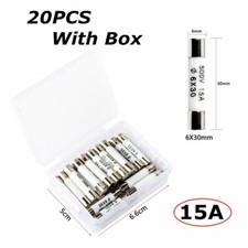 20PCS 6x30mm Fast Blow Acting Quick Ceramic Fuses 500V 15AMP Boxed CERAMIC Fuse