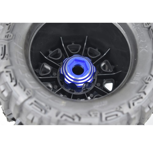 GPM Aluminum 8x32 to 17mm 1/2" Offset Hex Adapters (4) Blue for Pro-Line Wheels - Picture 2 of 4