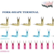 Heat Shrink Fork Crimp Electrical Wire Connectors Terminals AWG22-10 10 Stud