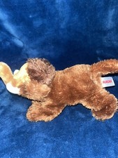 Aurora Wooly Mammoth Bean Bag Plush Brown 8" Long