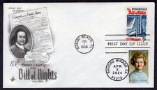 2024 BETTY FORD & WOMEN'S RIGHTS  (5852/1312) - Artcraft Bullseye DUAL FDC NU330
