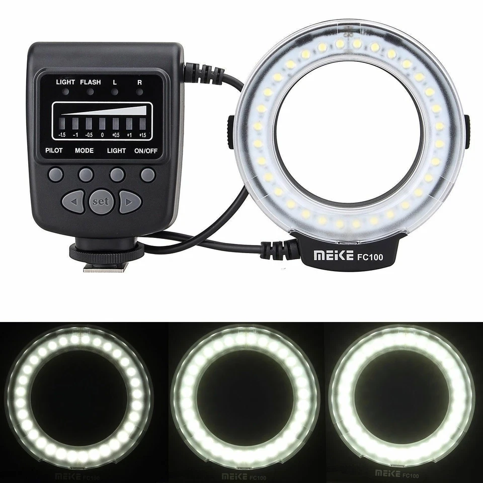 MEIKE FC-100 Macro Ring LED Flash/Light for Canon Nikon Olympus Pentax Panasonic - Image 3 of 4