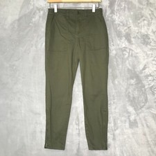 Social Standard by Sanctuary Pant Womens 2 Green Skinny Crop Ankle Zip Pockets