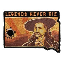 Wild Bill Hickock Legends Never Die Deadwood Souvenir Patch, Small Size