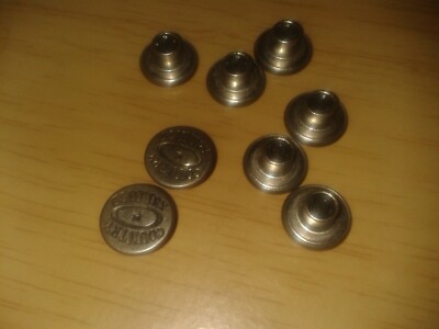 Vintage 8er Set Knöpfe ''Country Country''? druckknöpfe?kurios.unsicher.13mm(C36f1