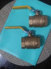 Pair of 1-1/2”Ball Valves Lead Free Full Port with Female Threaded 600 cwp