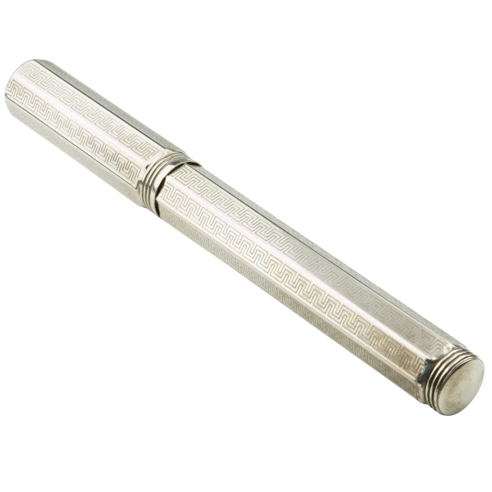 Montegrappa Reminiscence 925er Silber Füller 18 Karat M-Feder Bicolor Classic - Bild 4 von 4