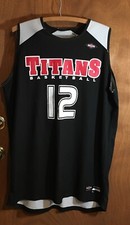 Mens Basketball Jersey , TITANS, #12,  Black Tank, Size Medium,  L012