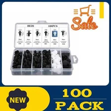 100 for GM 1595864, 1605396 Clips Fender Line Bumper Push Pin Retainer Fastener