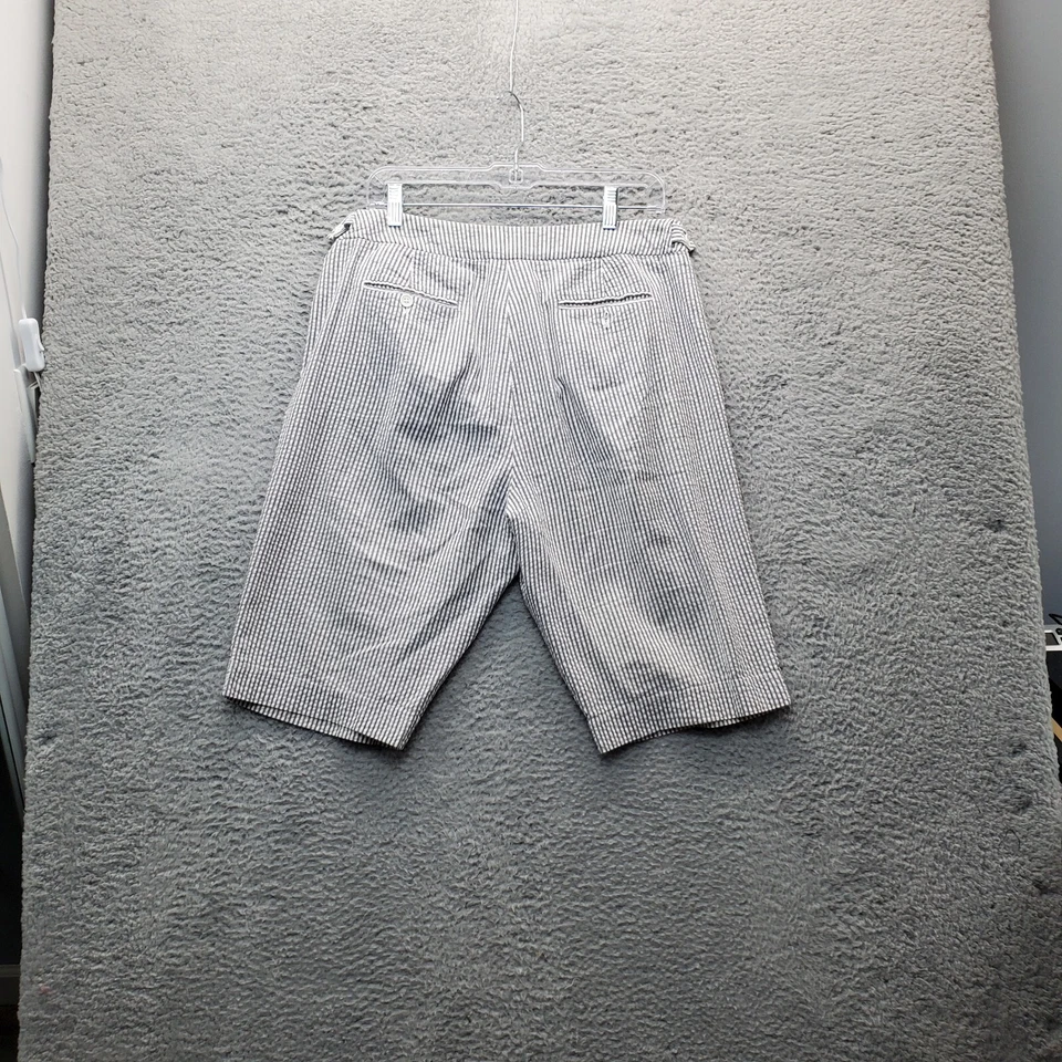 Bermudas Larry Levine para mujer talla 14 multi rayas 100 % algodón frente plano Foto 2 de 4