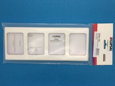 Clipsal 2000/4 Flush Surround 4 Gang Vertical Mount Curved Side 290x116x14mm x5