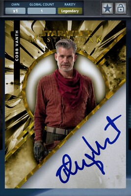 Topps Star Wars Card Trader Cobb Vanth Masterwork Gold Superfractor 1cc Olyphant