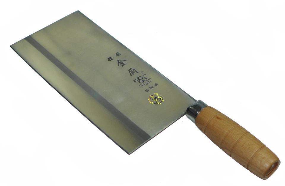 LW Chinese Traditional Chef Meat Cleaver Knife with Wooden Handle