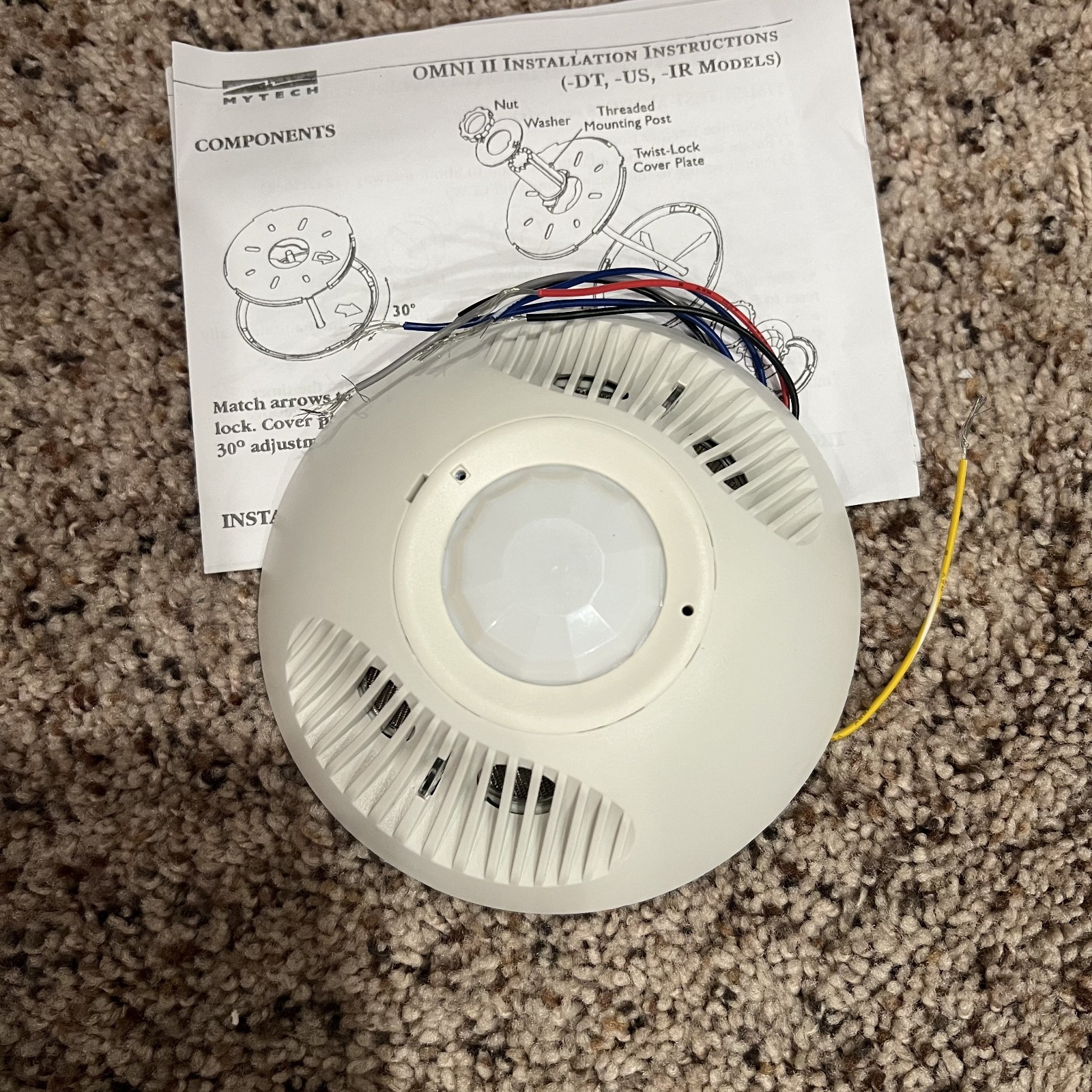 HUBBELL OMNIDT2000RP OMNI PIR & US SENSOR W/INTELLIDAPT 2000 SQ. FT. NX LIGHTING