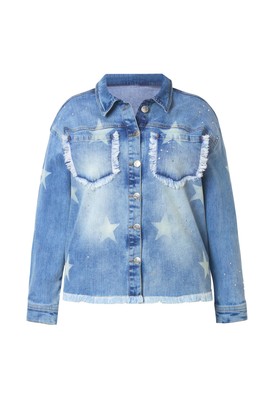Angel of Style Damen große Größen Jeansjacke Sterne Glitzersteinchen 838331
