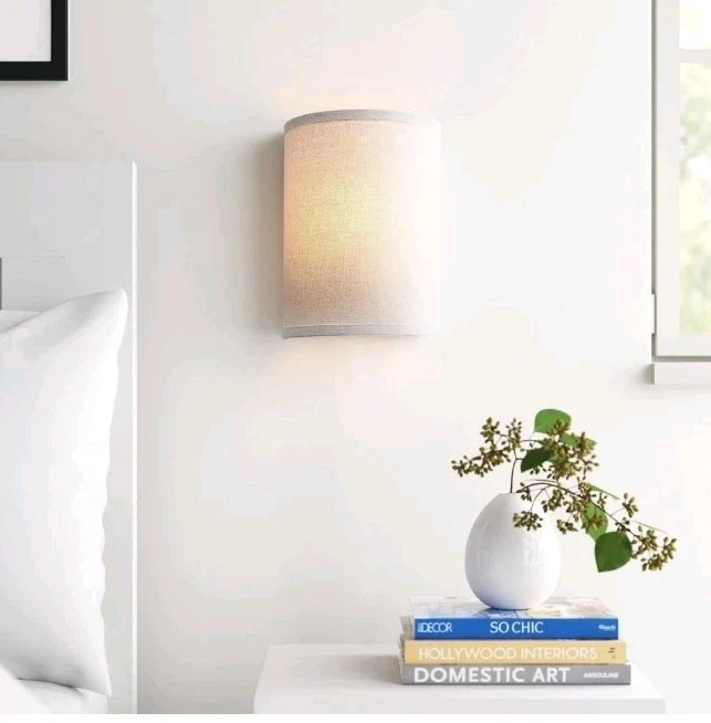 Arandela de parede iluminação tecido de linho decoração, parede industrial vintage luz noturna... - Imagem 4 de 4