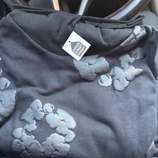 Denim Tears Cotton Wreath Hoodie Warm Sweatshirt Sweater Black Monochrome