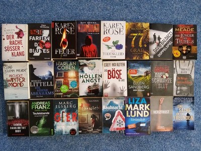 Bücherpaket - 24 Krimis / Thriller  Coben Rose Brown Sandberg Elsberg Meade  TOP