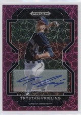 2022 Panini Prizm Draft Picks Neon Pink Velocity Trystan Vrieling Auto 4f5