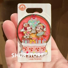 Disney Pin authentic 2025 Christmas mickey minnie mouse shanghai disneyland