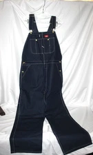 DICKIES Men’s 42 X 30 Blue Denim Coveralls Workwear Overall Style