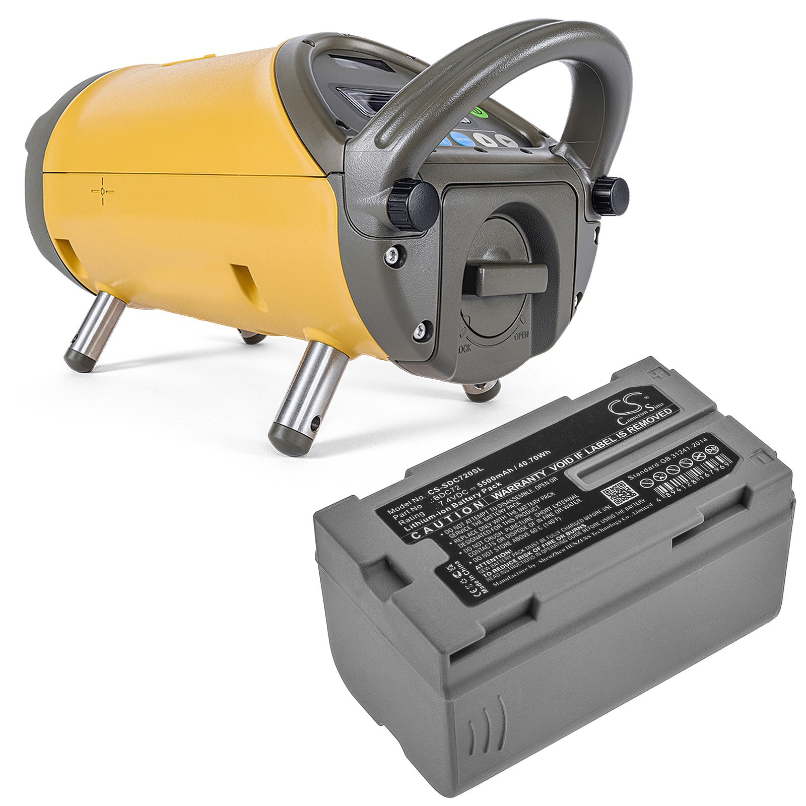BATTERIE 5500mAh BDC72 For Sokkia 3D Layout Navigator LN-150