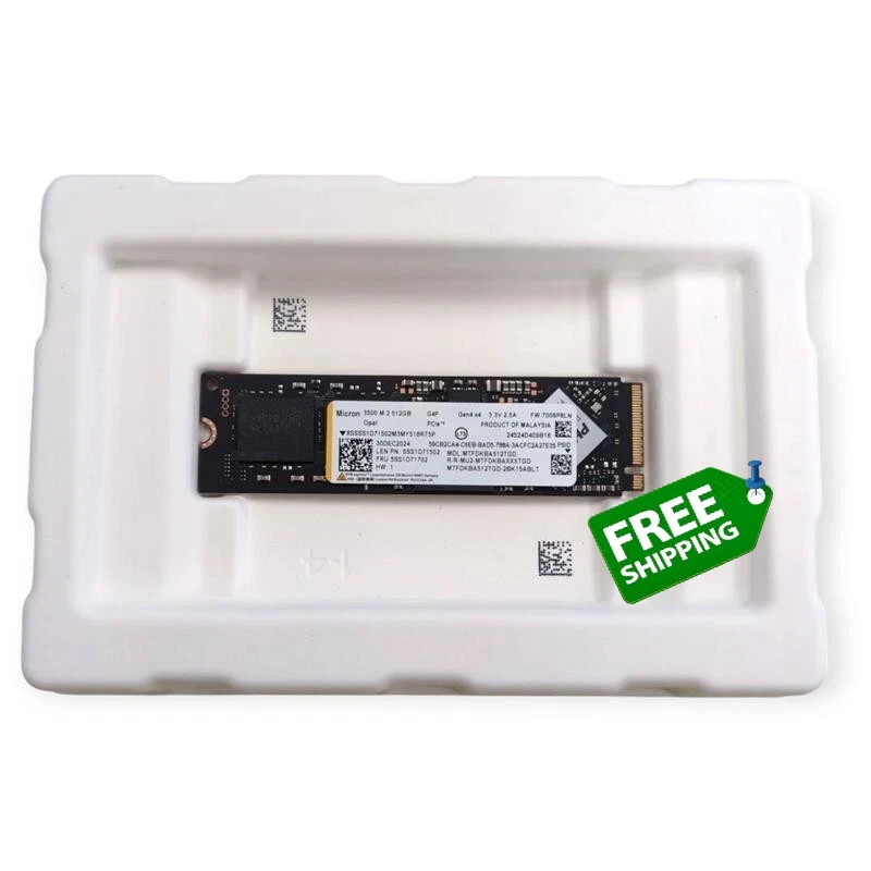 Micron 3500 512 GB M.2 2280 SSD NVMe PCIe Opal Gen4 x4