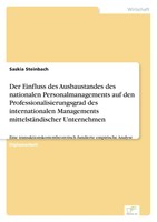 Der Einfluss Des Ausbaustandes Des Nationalen Personalmanagements Auf Den...