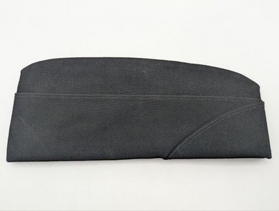 2007 US Navy Black Garrison Cap Service Hat Bernard Cap Co Size 7 1/4 - MT65