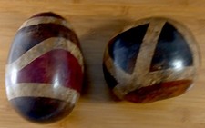 Decorative Hollow Gourds Earth Tones Set Of 2 Shakers Maracas