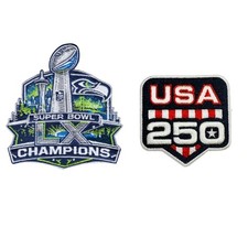 Super Bowl 60 Patches Seahawks Embroidery iron on Patch 2 PC 1