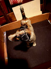1940s Cast Iron Large Dog Figure Unsigned Airedale Terrier Doorstop 8.75" — photo 3